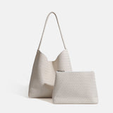 Matte Soft Leather Tote Shoulder Bag