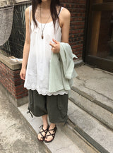 [unisex] ガラキバンディングカーゴコットンバミューダパンツ