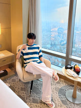 Daily linen ice banding wide pants