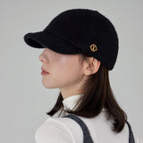 VAカーブサークルロゴニュースボーイキャップ / Black