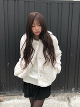 アンジュファーカラーキルトショートジャケット