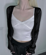 V Lace Sleeveless (2colors)