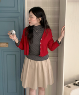 Dot Wave Turtleneck T-Shirt