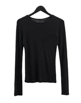 ラットカットボートネック長袖Tシャツ