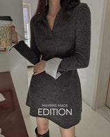 【MADE】Collar mini dress