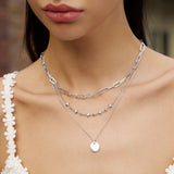 [worn by kim yuna kiki sui] shooting star station rhodium plating + 925 silver necklace N064-04H