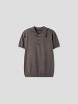 Slim collar half-knit 3color