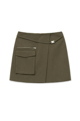 zip skirt (brown)