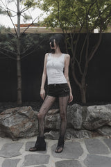 silent symbol eyelet sleeveless (white)