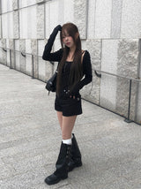 フェロスタッドアイレットベルトショートパンツ