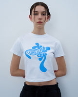 ツイストロゴクロップTシャツ　ホワイト
