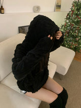[UNISEX]Snowa cable Fleece Long Sleeve Hoodie 