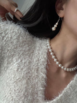 [925silver] Layer pearl earring