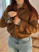 Arcti leather blouson jacket