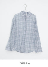 Rimu Summer Loose-Fit See-Through Check Shirt