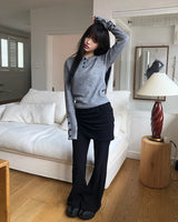 Raden Shirring Bootcut Skirt Pants