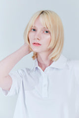 Lace polo shirt