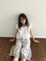 シャーリングハーレムパンツ