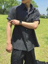 Mobin チェックサマーハーフシャツ 6C