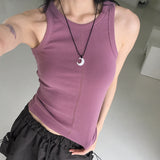 [5 colors] Bev Stitch Round Mango Sleeveless