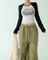 Zipper Pocket String Jogger & Wide Pants