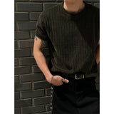 [S/S] ベルベットラウンドネックハーフニット(5color)