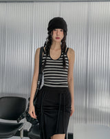 Molly Stripe Halter Sleeveless