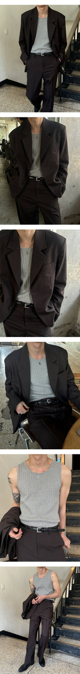 [Unisex] モダン 2 ボタンジャケット(3color)