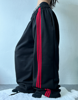 FLEECE ASYMMETRICAL TRACK TRAINING PANTS❤🖤🩶🤎🤍 - 4 COLORS