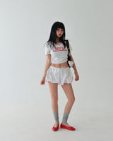 ガールフレンドレタリングクロップドTシャツ