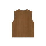 Needlework Wool Quilting Vest_Brown