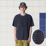 ピグメントストライプTシャツ / CHARCOAL