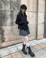エロンウールプリーツミニスカートウィズインナーショーツ