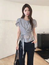 Saseon wrap blouse