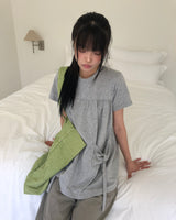 Hues Ribbon Pocket Short Sleeve T-Shirt
