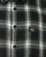 Mwoong Check Flannel Shirts(BLACK)