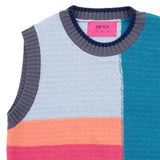 COLOR MIX REVERSE CROP KNIT VEST (FOR WOMAN)_SYS2VK51SB
