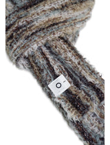 O Logo Fluffy Muffler / Brown Multy