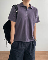 Koul Slub Collar Short Sleeve T