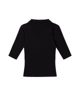SOFT FANCY COLLAR TOP (BLACK) F26QB045