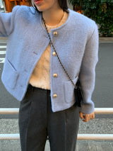 Normable wool winter tweed jacket