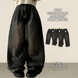 Allt Hem Snap Pin Tuck Washed Denim Wide Pants