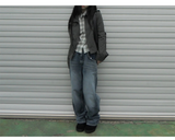 brush denim pants