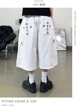 Aver Eyelet Cargo Bermuda Pants