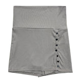 Color Block Button Folding Skirt Pants (3 colors)