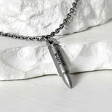SS-OPEN SIGNATURE BULLET NECKLACE_small_dark silver