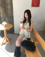 Flower frill blouse