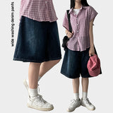 Luo Washing Denim Bermuda Half Shorts