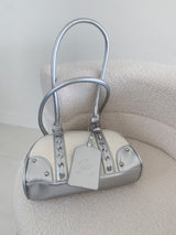 Sophia Vintage Eyelet Lace-up Shoulder Bag 