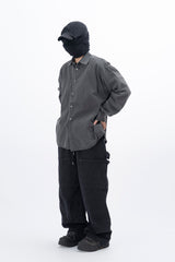 Pent Double Knee Cover Wide Balloon Pants